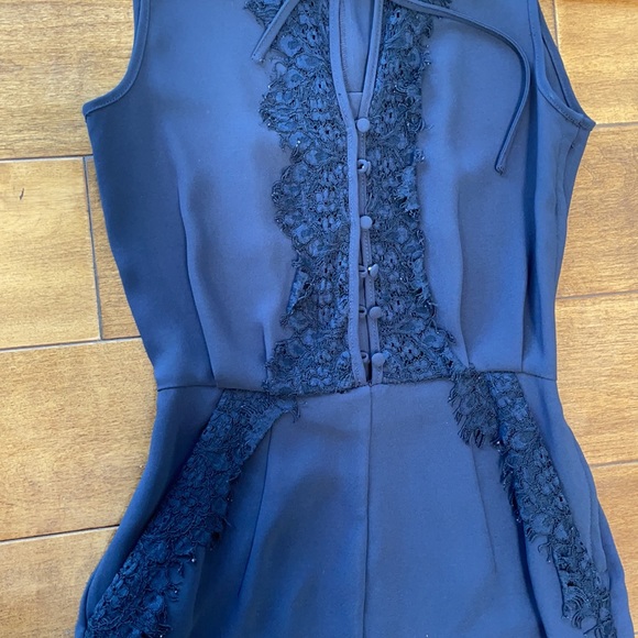 H&M navy romper with lace detail - Picture 3 of 6